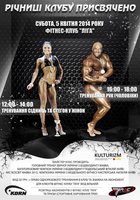 5 квітня у Львові майстер клас з бодібілдингу атлетів WABBA